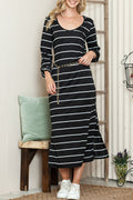 Wholesale Apricot Textured Wrap V Neck Waist Belted Long Sleeve Dress