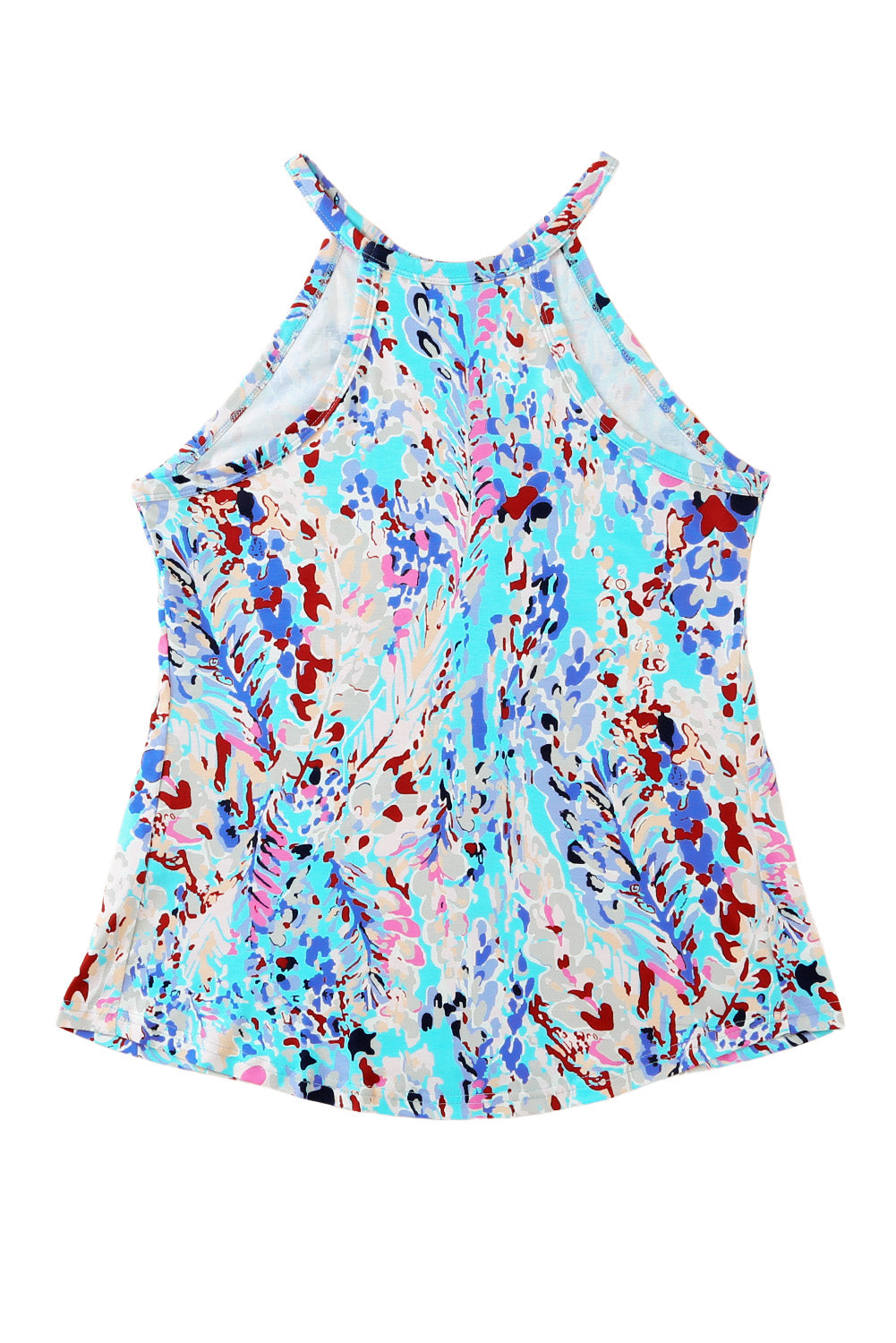 Wholesale Multicolor Abstract Print Boho Sleeveless Halter Top