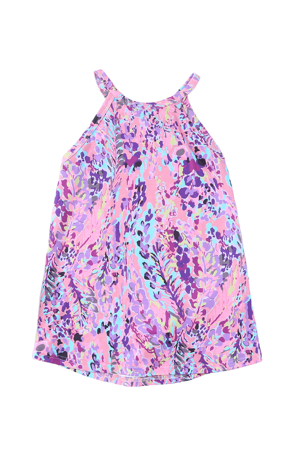 Wholesale Multicolor Abstract Print Boho Sleeveless Halter Top