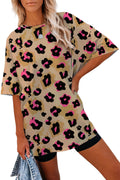 Cheetah Casual Oversized Boyfriend Style T Shirt