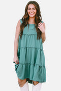 Skobeloff Frilled Tiered Sleeveless Flowy Dress